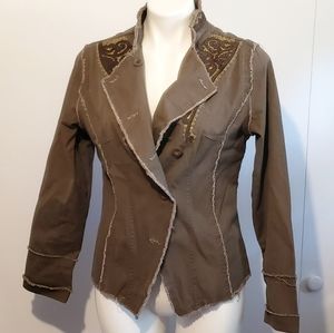 BKE olive embellished jacket